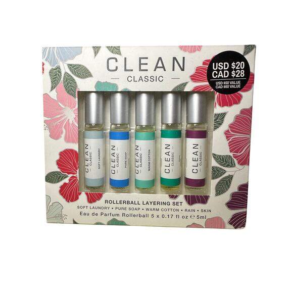 CLEAN CLASSIC Rollerball Layering Set - 5 Mini Fragrances - Picture 1 of 2